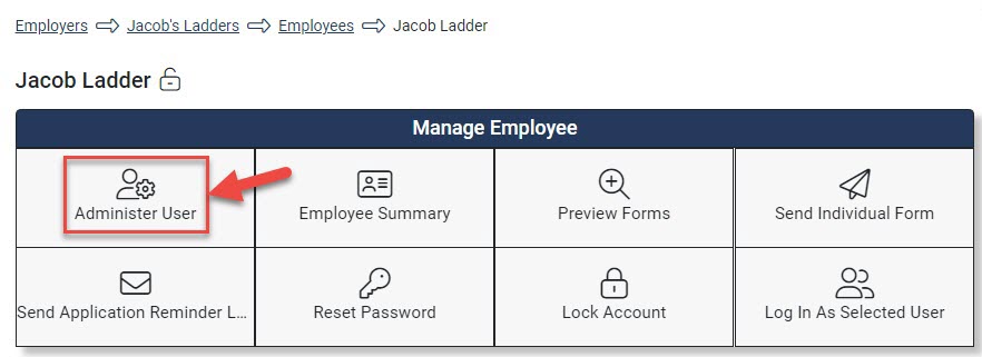 Screenshot showing the Employee Hub