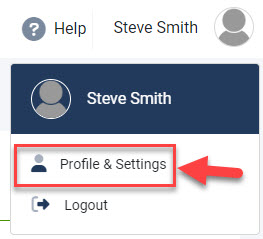 Screenshot showing how to access the Broker account profile settings