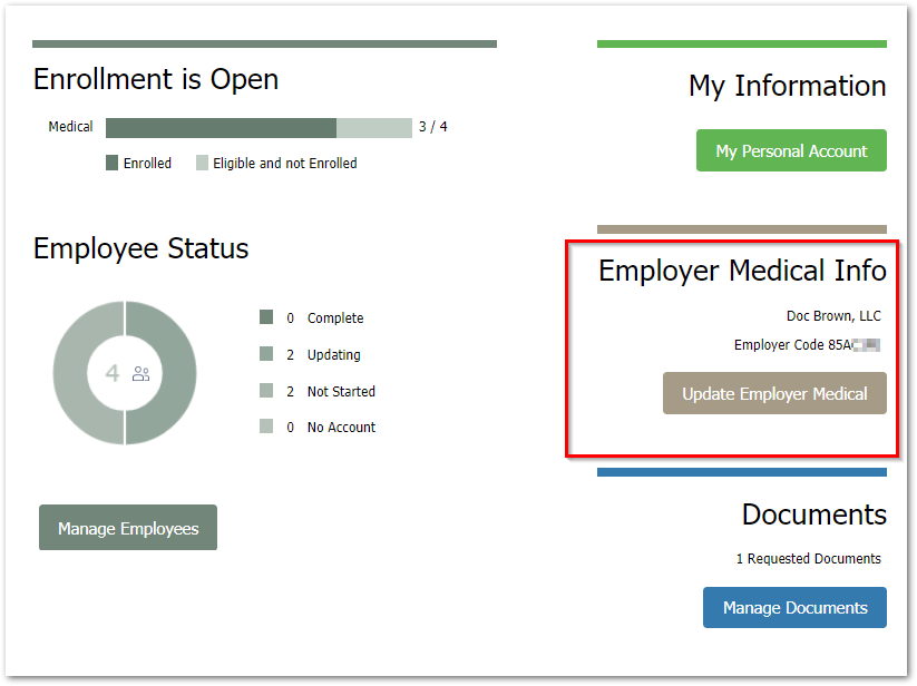 Screenshot showing the HR Manager Dashboard