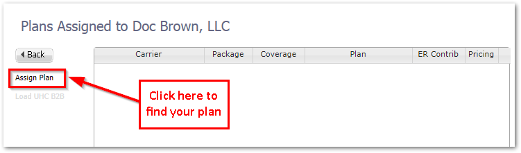 Screenshot showing the Assign Plan button