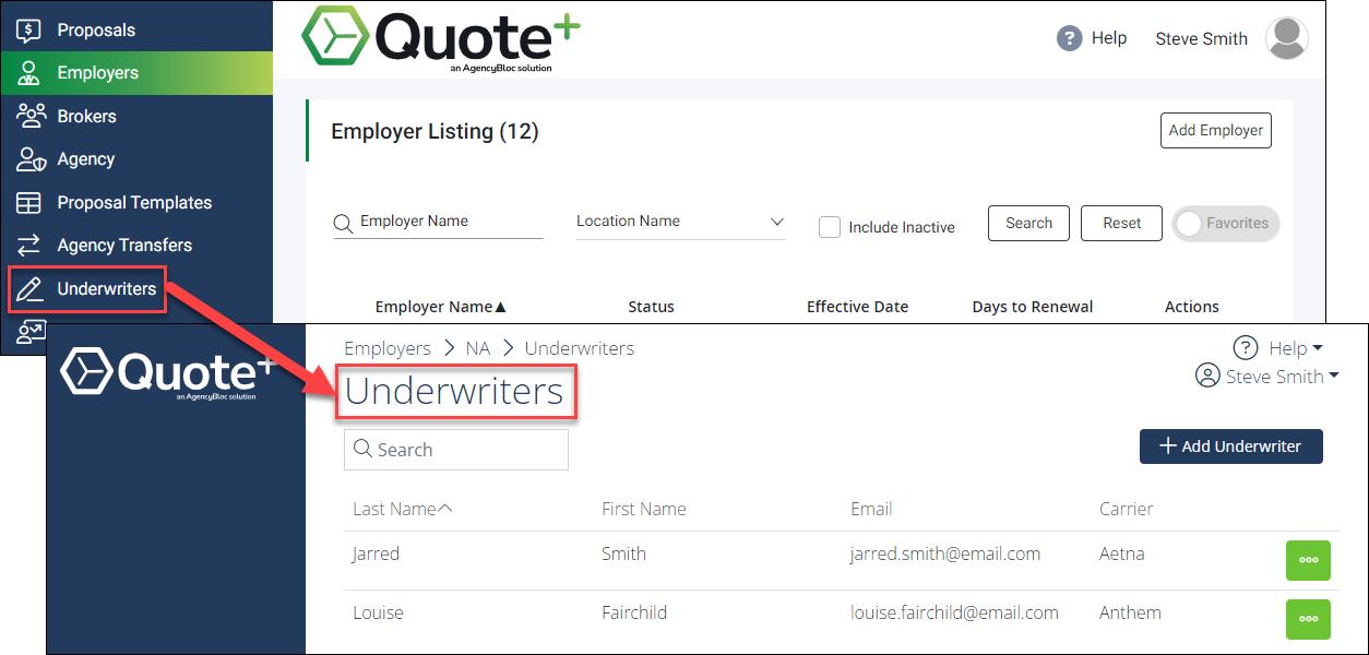 Image showing how to add Underwriters