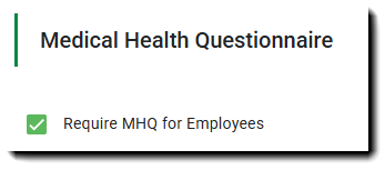 Screenshot showing how to require MHQ for Employees in Step 3 of a Proposal